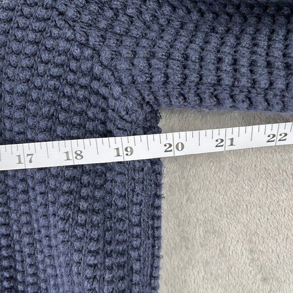 Liz Claiborne Chunky Knit V-Neck Sweater Women’s XLT Navy Preppy Academia Cozy - Picture 6 of 8